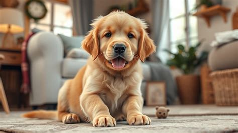 Golden retriever családi környezetben