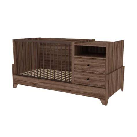 Walnut kombi babaágy komóddal