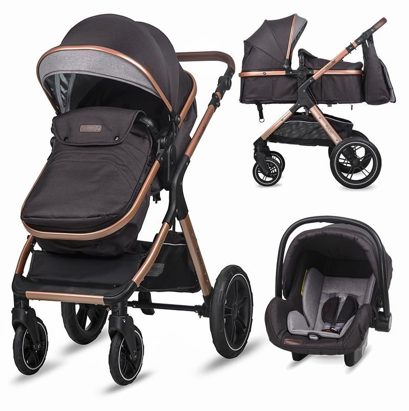 Coccolle Melora 3in1 multifunkciós babakocsi, fekete