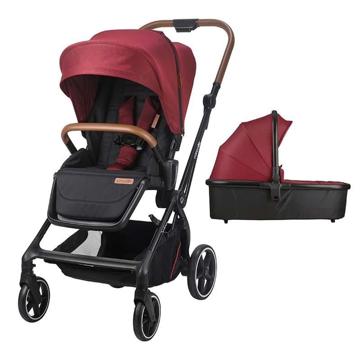 Coccolle Saliara 2in1 multifunkciós babakocsi, piros-fekete
